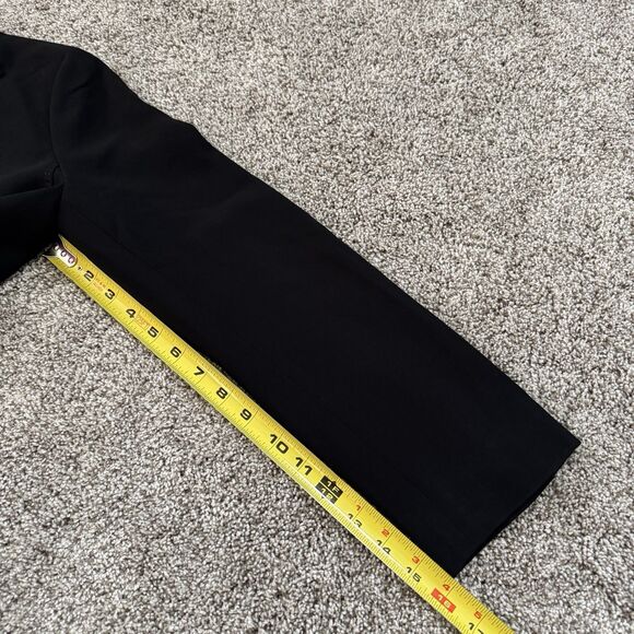 ANN TAYLOR 3 Button Blazer Jacket Black Lined Unique Stitch Women’s Size 2 - Picture 10 of 12